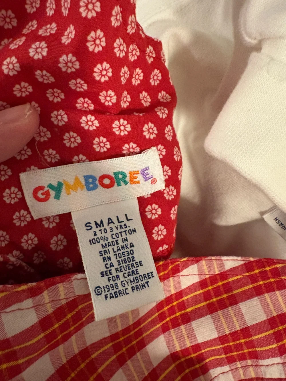 Vintage 1998 Gymboree Country Meadows Red Pinafore Jumper Turtleneck Set 2-3T